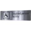 Vetrineinrete Targhetta rettangolare autoadesiva invalidi da bagno targa adesiva disabili wc
