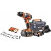 AEG TRAPANO a PERCUSSIONE AEG 18V BSB18C2X-X02TB con Kit Energia 2Ah-4Ah + Valigia
