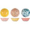 H&H Mix&Match Set 3 Coppe in Porcellaba, Tonde, 21cm, Colore, Estate