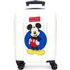 Disney Enjoy The Day Valigia per bambini, bagagli, Minnie Mouse, Bagagli per bambini, Interno con due scomparti, realizzato in materiale ABS resistente e leggero, 55 cm, 34 l, 4 ruote, bianco, Valigia