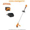 STIHL DECESPUGLIATORE FSA 80 R con batteria AK 20 e caricatore AL 101