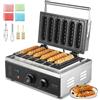 VEVOR Waffle Stick Maker Commerciale 6 Pezzi 1500W Hot Dog in Acciaio Inox