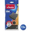 Vileda 15x Bundle Vileda Glitzi Power Inox X2 Acciaio