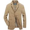 Giacca da Uomo Blazer Safari Tasche Beige Jeans Elegante Slim Taglia M