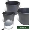 Vivaio di Castelletto Mastello plastica nero con manici e fori mastellone giardino in diversi diametri