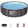 Bestway Piscina rotonda fuori terra con telaio fuoriterra da giardino Bestway D 427x107H