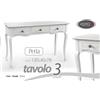 GS TAVOLO Consolle 3 CASSETTI SCRIVANIA SCRITTOIO BIANCO PERLA SHABBY 120*h78*40 cm
