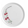 BORMIOLI LUIGI SPA Set 6 Piatti da Tavola Pizza Ronda in Vetro Opale Decoro Pomodori 33 cm Bormioli