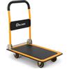 Simpli-Magic Carrello a spinta, carrello a mano con piattaforma mobile, pieghevole per una facile conservazione e ruote girevoli a 360 gradi con capacità di peso di 199,6 kg