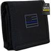 RAPDOM T105-tbl-blk, Portafoglio tattico, ThinBlueLine, Uomo, Linea Blu Sottile, Nero, 4.75 x 3.5 x .75