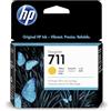 HP 711 CZ132A, Cartuccia Originale, Compatibile con Stampanti DesignJet T120, T125, T130, T520, T525, T530 e Testina di Stampa DesignJet 711, Giallo