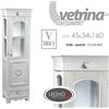 GS COLONNA VETRINA VETRINETTA MOBILE SHABBY CHIC BIANCA DECO ROSE ROSA 160*45*34cm
