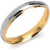 UNOAERRE ANELLO FEDE NUZIALE UNOAERRE CASSIOPEA IN ORO BIANCO E GIALLO 18 KT