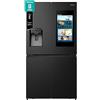 Hisense RQ760N4IFE Frigorifero Quattro Porte Americano, 577 L, Black Inox, Touch Screen, Total No Frost, Classe E, Motore Inverter, Multi Air Flow, Triple Cooling Zone, WiFi