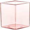 Iittala Ruutu 1070558 - Vaso in vetro, colore rosa salmone, dimensioni: 20,5 x 11,5 x 18 cm