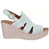 Viguera Espadrillas Donna Con Zeppa in Crosta di Pelle Vitelo - MEN (Menta)