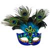 W WIDMANN MILANO Party Fashion Widmann Srl Maschera Domino Pavone per Adulti, Multicolore, WDM07787