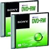 Sony Tape Sales Company 2 x SONY DVD+RW Slim Case Sony 4x capienza 4.7 GB 120 min