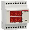 VEMER VE196200 EV2M-4DIN - Multimetro Digitale Monofase (Amperometro e Voltmetro) per Visualizzazione di Corrente e Tensione, Alimentazione 230V, Installazione su Barra DIN (4 moduli), Bianco