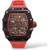ZZERO Orologio Unisex ZZERO Collezione Athletic Chic Automatico Nero Rosso ZZ9015B