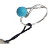 KIOTO Anello da donna KIOTO in oro bianco 750 18 kt e sfera di pasta di turchese
