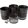 Spaas 18 Tappi Bianchi per Candela, Motivo Occhio di Pesce, Metallo, Nero, D 85 mm x H 55 mm