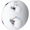 Grohe Parte Esterna Termostatico Incasso a 2 Vie Doccia, per Rapido Smartbox Grohtherm, Design Tondo 24076000, ‎Cromo, 24.5 x 20 x 18 cm