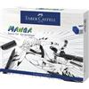 Faber-Castell 167152 Set Pennarelli Manga Starter, Set Fineliner Nero con Pennar