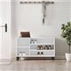 Vidaxl Scarpiera Bianco Lucido 102x36x60 cm in Legno truciolato