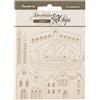 Stamperia - Decorative Chips for Scrapbooking, Albums, Cards, Bullet Journals, and More, Laser Cut Cardboard Shapes, Easy to Glue, Perfect for Crafts & Gifting (Venice, City of Art - Elements)