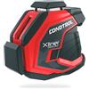 CONDTROL - Laser a linea rossa XLINER PENTO 360 - Portata di livello 30 m - 3 linee - 2 modalità operative - Bluetooth - Garanzia 2+1 anni - Fornito con accessori