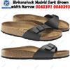 Birkenstock Madrid marrone scuro larghezza stretta 0040391 0040393 taglia unisex