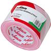Alevar Nastro Segnaletico Bianco e Rosso mm 75x200 mt, Nastro in PVC per Delimitazioni Aree non Adesivo, Confezione 1 Pezzo