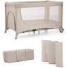 Kk kinderkraft Kinderkraft JOY 2 Lettino Bambino 2 in 1, Culla Viaggio, Pieghevole, Giocattoli,