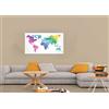 Homemania map70x100-120 Quadro Mondo, Disegno Cornice, Multicolore in Poliestere, Legno, 100 x 3 x 70 cm