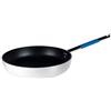 Baldassare Agnelli Pentole Agnelli Linea Cookware System Padella Radiante Svasata Alta Saltare con Manico Tubolare Inox Cool, Diametro 32 cm, Argento/Azzurro Pesce