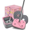 Swan x Lynsey SWFC1002QOCN Turbo Spin Mop con risciacquo e strizzare, ciclo di rotazione a 360°, due serbatoi d'acqua da 2,5 l, manico pieghevole, panno in microfibra e testine lavabili in lavatrice,