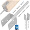 KOTARBAU® Supporto per Pali 61 mm per Pali per Recinzioni Legno Ancoraggio Pali al Calcestruzzo Staffe a U Fissaggio Pali Legno Staffe per Travi in Legno Supporto Trave