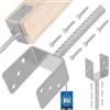 KOTARBAU® Supporto per pali 101 mm per Pali per Recinzioni Legno Ancoraggio Pali al Calcestruzzo Staffe a U Fissaggio Pali Legno Staffe per Travi in Legno Supporto Trave