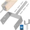 KOTARBAU® Supporto per pali 161 mm per Pali per Recinzioni Legno Ancoraggio Pali al Calcestruzzo Staffe a U Fissaggio Pali Legno Staffe per Travi in Legno Supporto Trave