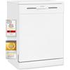 Exquisit Lavastoviglie GSP9112-030E Bianco | Lavastoviglie 60 cm autoportante e sottopiano | Unità da pavimento | 12 soffitti su misura | Bianco