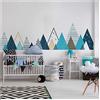 Ambiance Sticker WTD - Adesivo da parete per cameretta dei bambini, motivo: montagne scandinave giganti, 95 x 360 cm