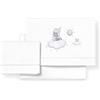 Interbaby Set Lenzuola per culla Elefante Nube bianco e grigio