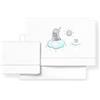 Interbaby Set Lenzuola per mini culla Elefante Nube blanco y verde