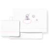 Interbaby Set Lenzuola per mini culla Elefante Nube bianco e rosa