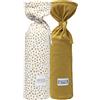 Meyco Borsa per bottiglia dell'acqua calda, confezione da 2 pezzi, maglia Cheetah miele oro