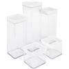 Rotho Fera - Set di contenitori (1,5 + 0,5 + 2 l) Fera, plastica (PP), senza BPA, trasparente, 30,6 x 10,6 x 29,7 cm