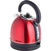Techwood TBI-1845 - Bollitore retrò, senza fili, 1,8 l, in acciaio inox, colore: Rosso