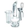 MPM MBL-03 Set Frullatore a Mano Tritatutto e Aste, con Accessori, Acciaio Inossidabile, Funzione Turbo 400W, Senza BPA