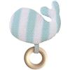 Manhattan Toy Sonaglio per Bambini a Maglia Balena con massaggiagengive in Legno